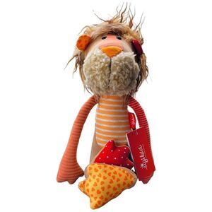 Sigikid Lion Plush 15” Floppy Stuffed Toy Tan Corduroy Germany Scharrer & Koch